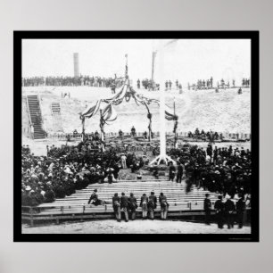 Interior of Fort Sumter at Charleston Harbour 1865 Poster