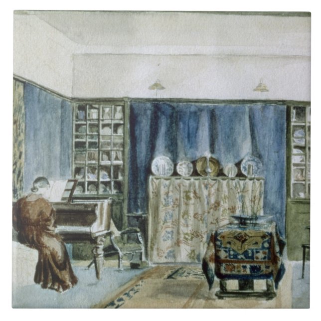 Interior of Kelmscott Manor (w/c on paper) Tile (Front)