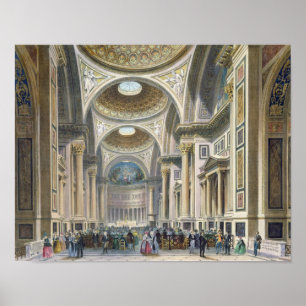 Interior of La Madeleine, Paris Poster