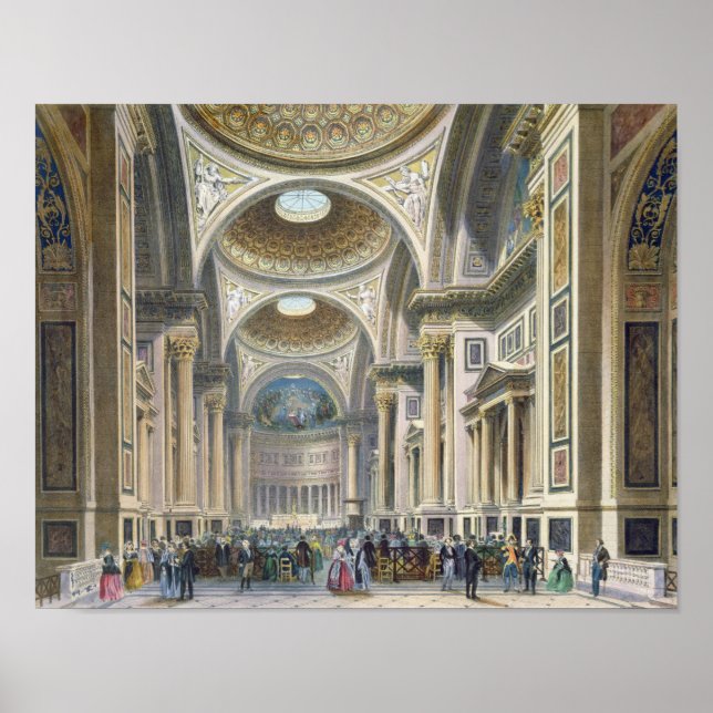 Interior of La Madeleine, Paris Poster (Front)