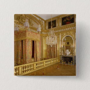 Interior of Louis XIV's bedroom, 1701-23 2 Inch Square Button