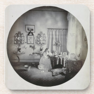 Interior of Muckross House, c.1865 (albumen print) Coaster