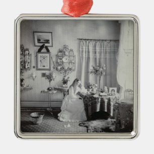 Interior of Muckross House, c.1865 (albumen print) Metal Ornament