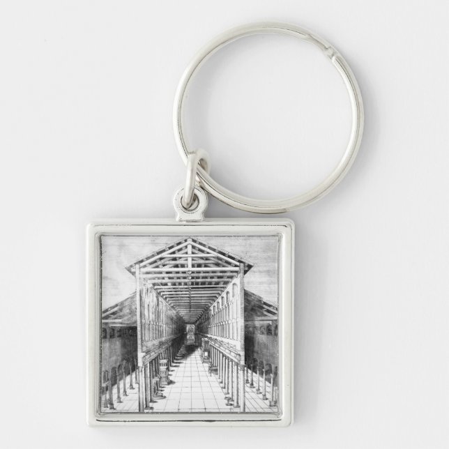 Interior of Old St.Peter's, Rome Keychain (Front)