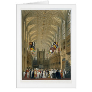 Interior of St George's Chapel, 1838 (colour litho
