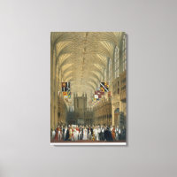 Interior of St George's Chapel, 1838 (colour litho