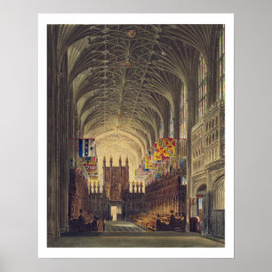 Interior of St. George's Chapel, Windsor Castle, f Poster