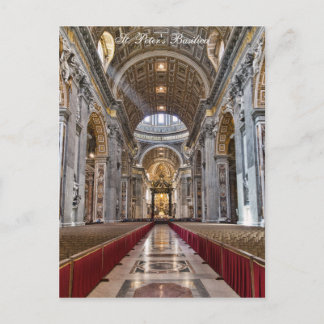 Interior of St. Peter's Basilica Postcard