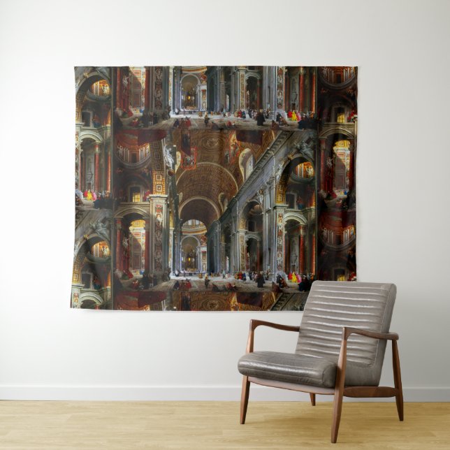 Interior of St. Peter's Basilica, Rome Tapestry (In Situ (Horizontal))