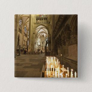 Interior of St. Peter's Cathedral in Regensburg 2 Inch Square Button