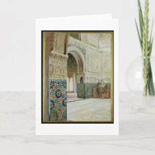 Interior of the Alhambra, Granada (w/c) Card