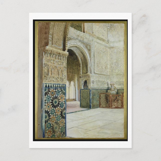 Interior of the Alhambra, Granada (w/c) Postcard (Front)