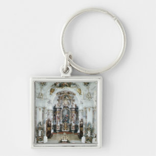 Interior of the benedictine abbey church keychain