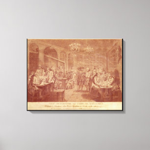 Interior of the Cafe Manouri, c.1775 Canvas Print