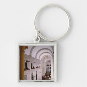 Interior of the cathedral begun in 1078 keychain