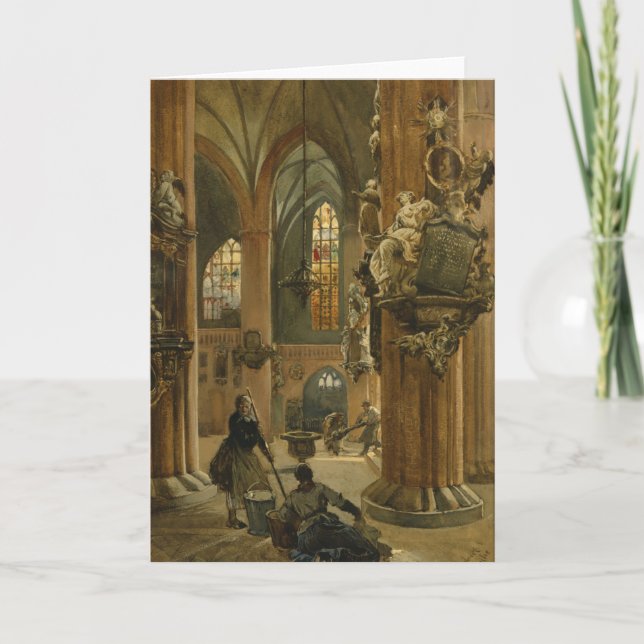Interior of the Church of St. Nicholas, Berlin Holiday Card (Front)