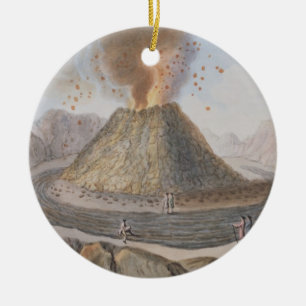 Interior of the Cone of Vesuvius Before the 1767 E Ceramic Ornament