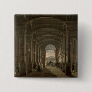 Interior of the Gare Saint-Lazare 2 Inch Square Button