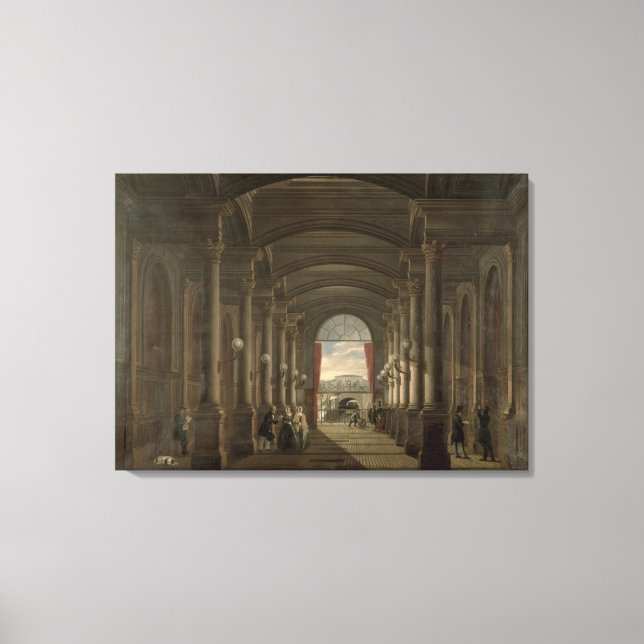 Interior of the Gare Saint-Lazare Canvas Print (Front)