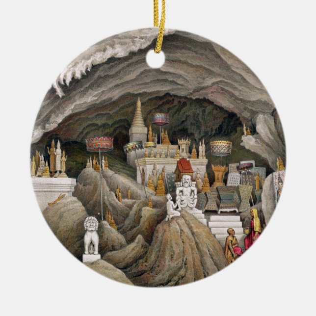 Interior of the grotto of Nam Hou, Laos, from 'Atl Ceramic Ornament (Front)