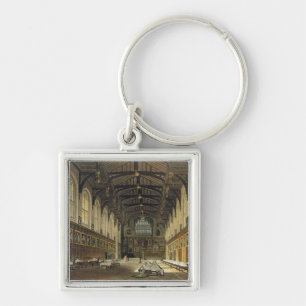 Interior of the Hall of Christ Church, illustratio Keychain