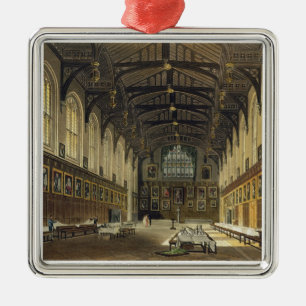 Interior of the Hall of Christ Church, illustratio Metal Ornament