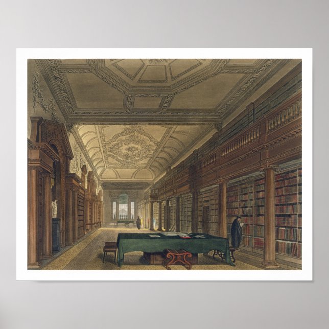 Interior of the Library of Christ Church, illustra Poster (Front)