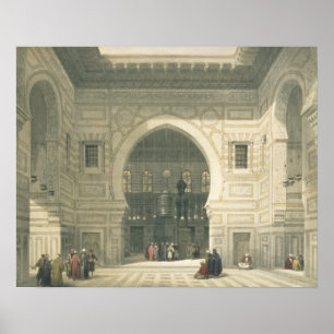 Interior of the Mosque of Sultan Hasan, Cairo, fro Poster