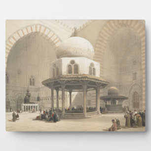 Interior of the Mosque of the Sultan El Ghoree, Ca Plaque