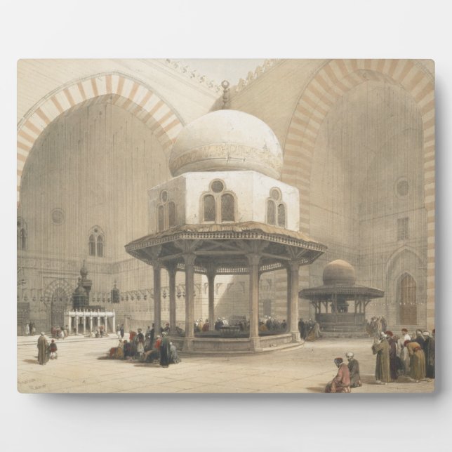 Interior of the Mosque of the Sultan El Ghoree, Ca Plaque (Front)