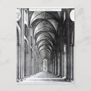 Interior of the Nave of St. Paul's, 1658 Postcard
