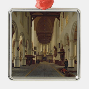 Interior of the Oude Kerk, Delft, c.1660-70 Metal Ornament