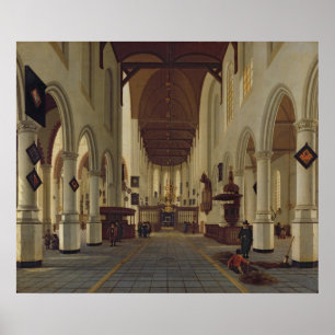 Interior of the Oude Kerk, Delft, c.1660-70 Poster
