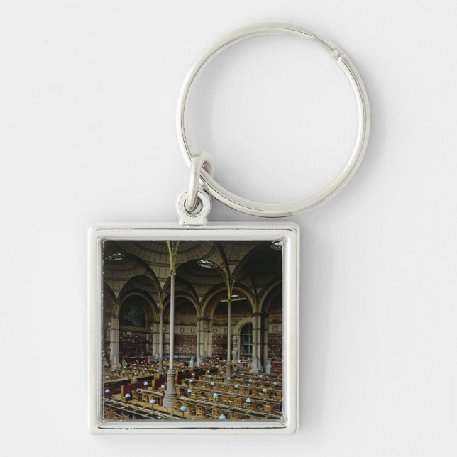 Interior of the 'Salle des Imprimes', 1868 Keychain (Front)