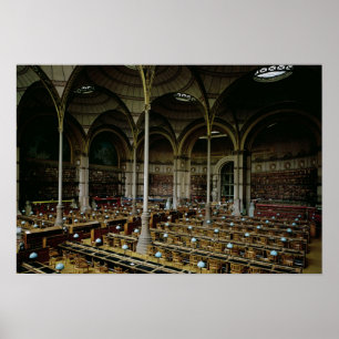 Interior of the 'Salle des Imprimes', 1868 Poster