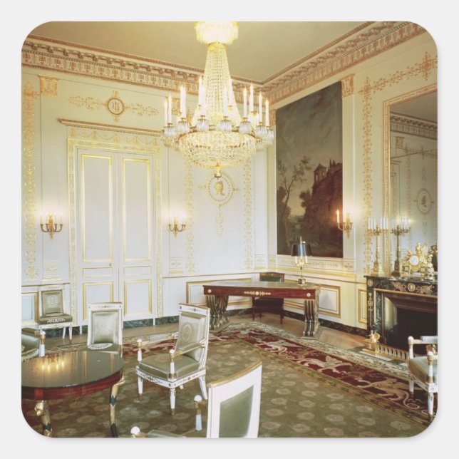 Interior of the Salon Vert Square Sticker (Front)