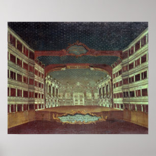 Interior of the San Samuele Theatre, Venice Poster