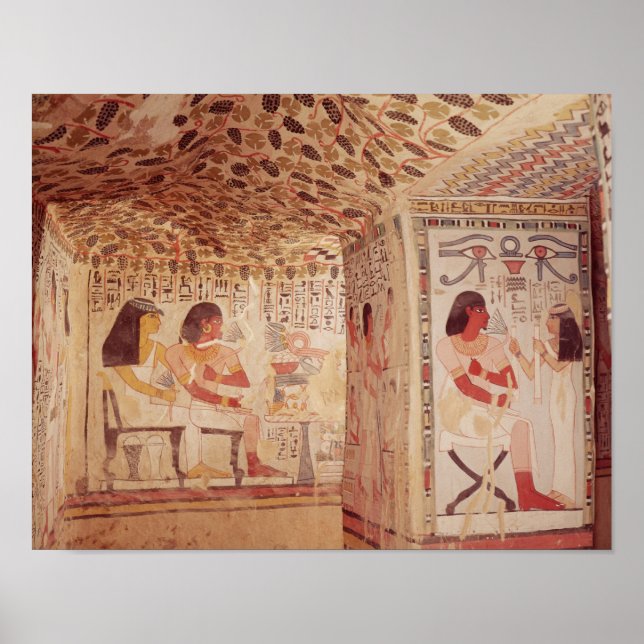 Interior of the Tomb of Sennefer, New Kingdom Poster (Front)