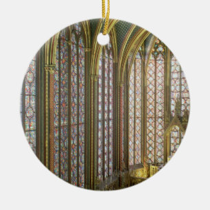 Interior of the upper chapel looking east, begun 1 ceramic ornament