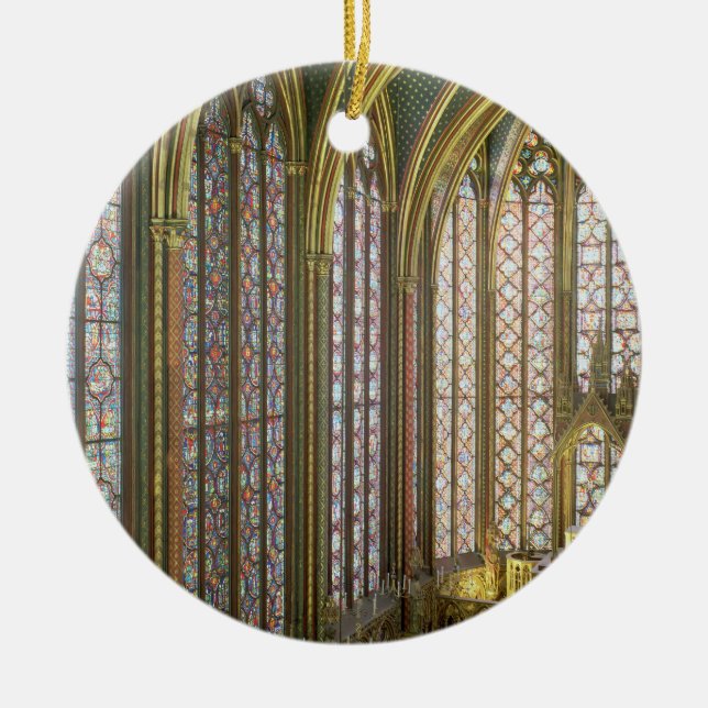 Interior of the upper chapel looking east, begun 1 ceramic ornament (Front)