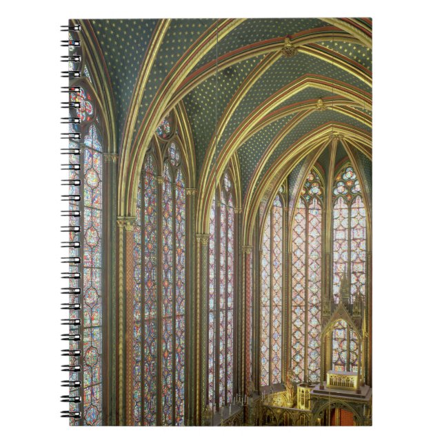 Interior of the upper chapel looking east, begun 1 notebook (Front)