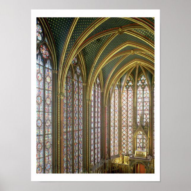 Interior of the upper chapel looking east, begun 1 poster (Front)