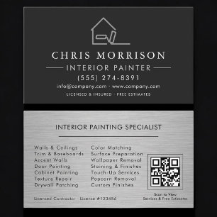 Interior Painting QR Code Professional Business Card