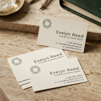 Interior Stylist Business Card Minimalist