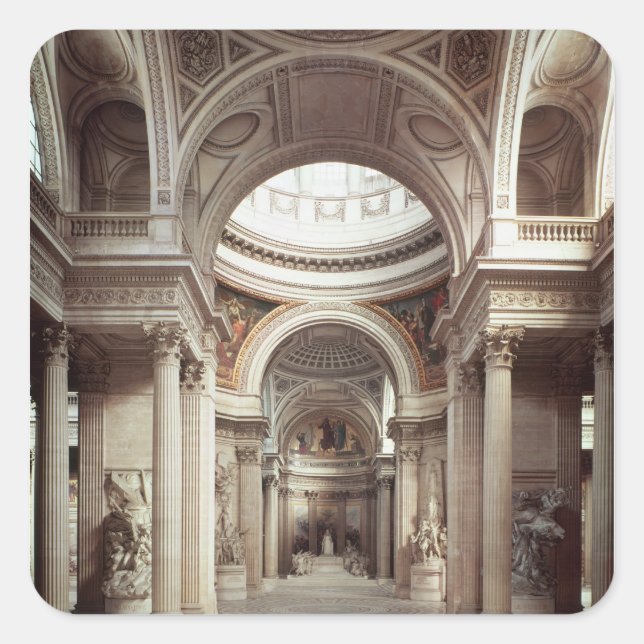 Interior view, 1764-1812 square sticker (Front)