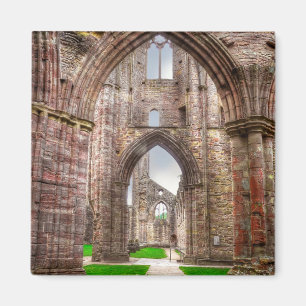 Interior View of Ancient Tintern Abbey Wales, UK Magnet