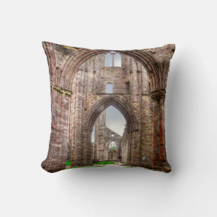 Interior View of Ancient Tintern Abbey Wales, UK Throw Pillow