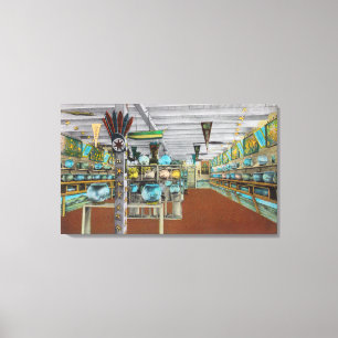 Interior View of Deep Sea Aquarium Canvas Print