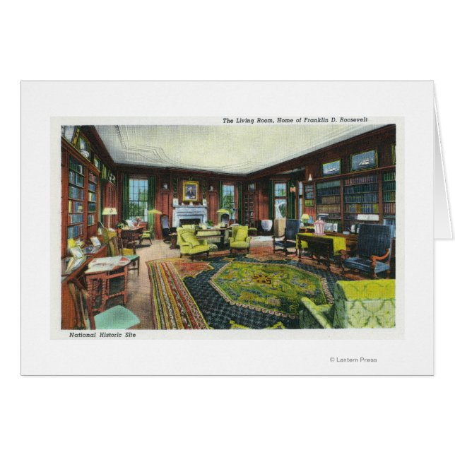 Interior View of FDR's Living Room (Front Horizontal)
