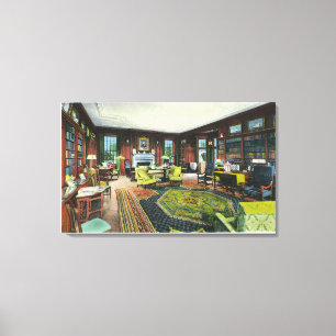 Interior View of FDR's Living Room Canvas Print